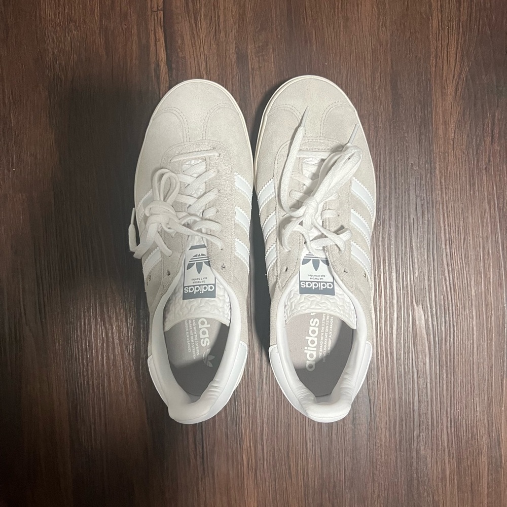 Adidas Gray Sneakers with Cream Accents